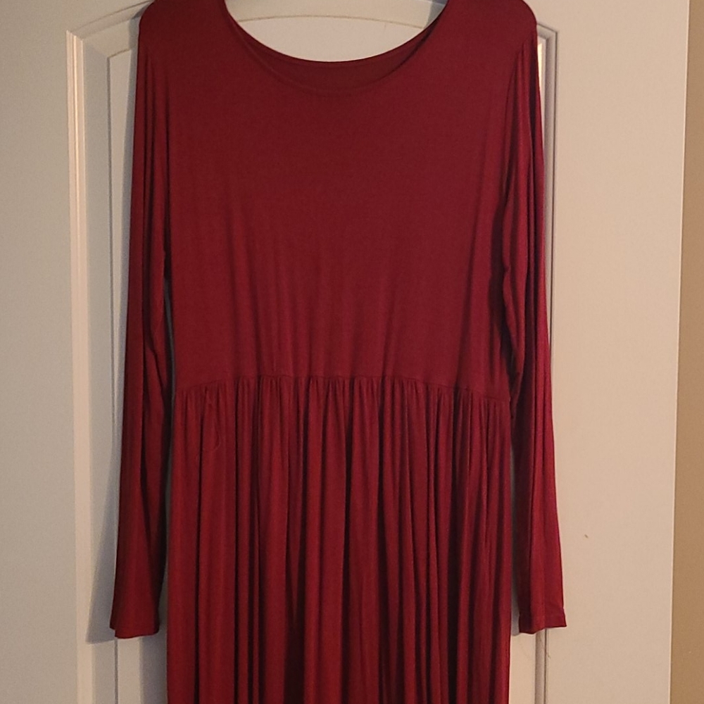 Burgundy Maxi Dress SOLD